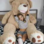 Big Plush Teddy Bear, Soft Toy, 340 Cm, 133 Inches, 1.1 Feet, Light Brown, Bobo - Image 3