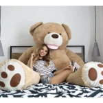Big Plush Teddy Bear, Soft Toy, 200 Cm, 78 Inches, 6.6 Feet, Light Brown, Bobo - Image 6